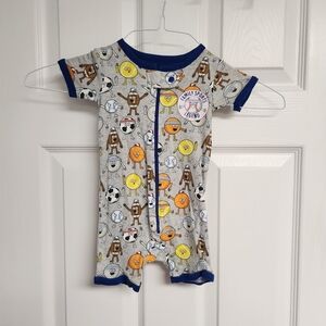 The Children's Place Gray and Navy Sports Bodysuit